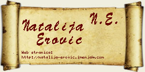 Natalija Erović vizit kartica